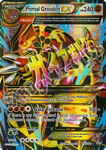 151 / 164 Primal Groudon EX rara segreta foil (EN) -NEAR MINT-