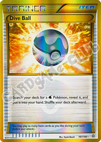 161 / 164 Dive Ball rara segreta foil (EN) -NEAR MINT-