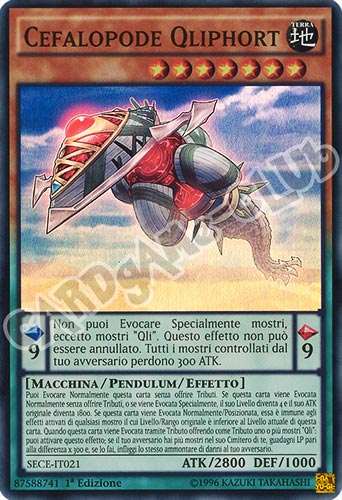 SECE-IT021 Cefalopode Qliphort super rara 1a edizione (IT) -NEAR MINT-