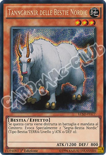 LC5D-IT177 Tanngrisnir delle Bestie Nordic rara segreta 1a Edizione (IT) -NEAR MINT-