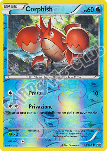 042 / 164 Corphish comune foil reverse (IT) -NEAR MINT-