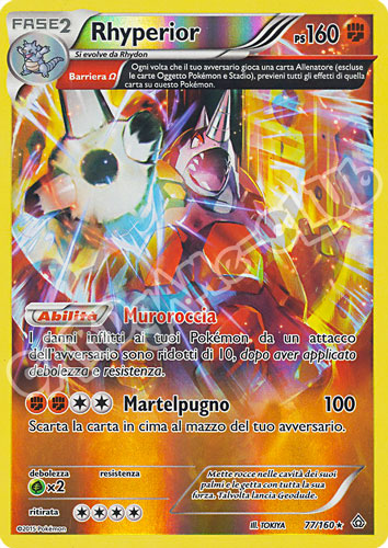 077 / 164 Rhyperior rara foil reverse (IT) -NEAR MINT-