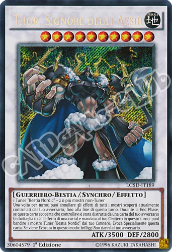 LC5D-IT189 Thor, Signore degli Aesir rara segreta 1a Edizione (IT) -NEAR MINT-