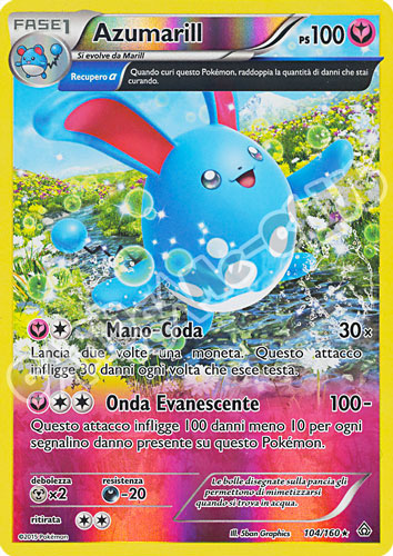 104 / 164 Azumarill rara foil reverse (IT) -NEAR MINT-