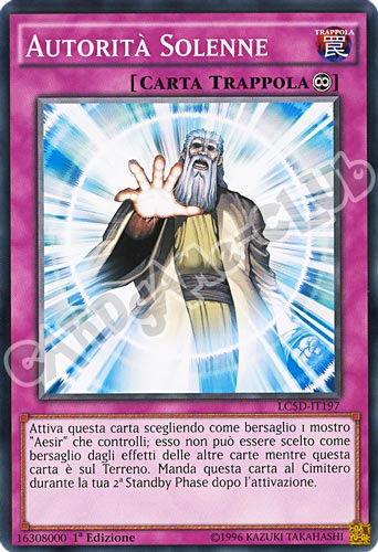 LC5D-IT197 Autorita' Solenne comune 1a Edizione (IT) -NEAR MINT-