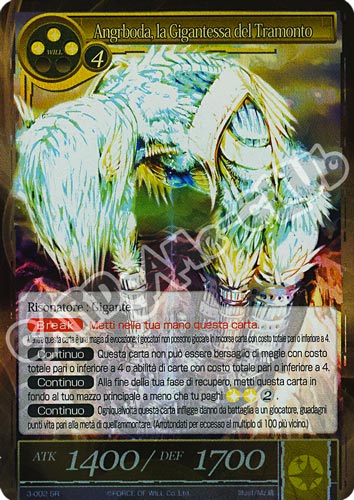 WOW3-IT002 Angrboda, la Gigantessa del Tramonto super rara foil (IT) -NEAR MINT-