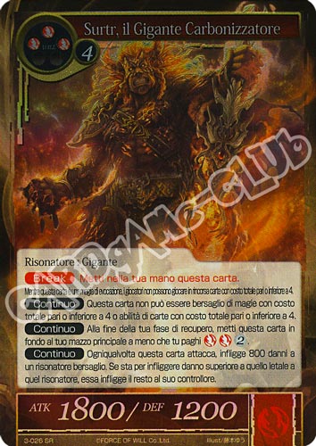 WOW3-IT026 Surtir, il Gigante Carbonizzatore super rara foil (IT) -NEAR MINT-