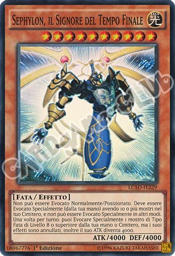 LC5D-IT229 Sephylon, il Signore del Tempo Finale super rara 1a Edizione (IT) -NEAR MINT-