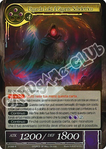 WOW3-IT099 Utgarda Loki, il Gigante Scheletrico rara foil (IT) -NEAR MINT-