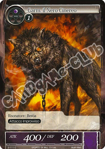 WOW3-IT111 Garm, il Nero Cinereo comune normale (IT) -NEAR MINT-