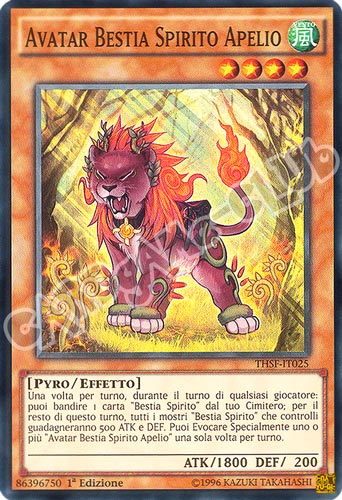 THSF-IT025 Avatar Bestia Spirito Apelio super rara 1a edizione (IT) -GOOD-