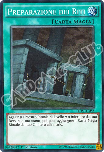 THSF-IT053 Preparazione dei Riti super rara 1a edizione (IT) -NEAR MINT-