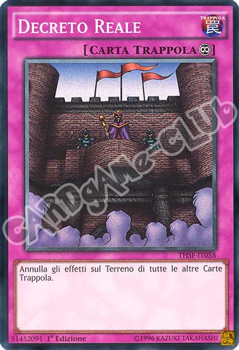 THSF-IT058 Decreto Reale super rara 1a edizione (IT) -NEAR MINT-