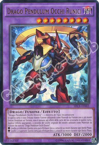SECE-IT045 Drago Pendulum Occhi Runici ultra rara unlimited (IT) -NEAR MINT-