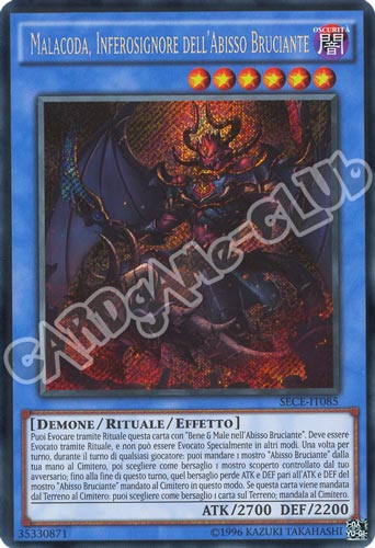 SECE-IT085 Malacoda, Inferosignore dell'Abisso Bruciante rara segreta unlimited (IT) -NEAR MINT-