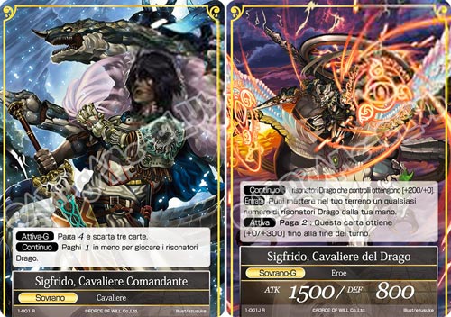 DOW1-IT001 Sigfrido Cavaliere Comandante / Sigfrido Cavaliere del Drago rara normale/foil (IT) -NEAR MINT-