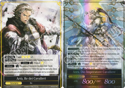 DOW1-IT002 Ares, Dio Imperatore Cavaliere / Artu', Re dei Cavalieri rara normale/foil (IT) -NEAR MINT-