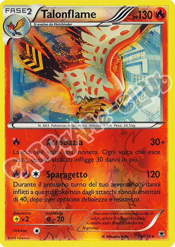 010 / 119 Talonflame rara foil reverse (IT) -NEAR MINT-