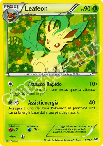 BW87 Leafeon rara foil -NEAR MINT- (IT)