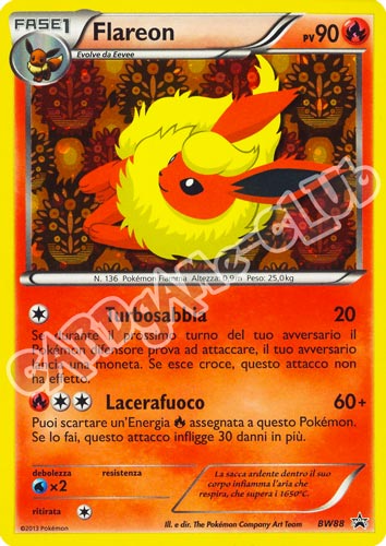 BW88 Flareon rara foil -NEAR MINT- (IT)