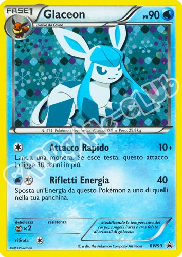 BW90 Glaceon rara foil -NEAR MINT- (IT)