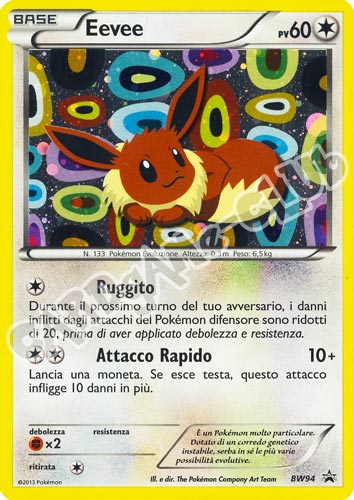 BW94 Eevee rara foil -NEAR MINT- (IT)