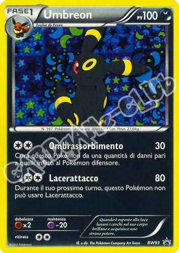 BW93 Umbreon rara foil -NEAR MINT- (IT)