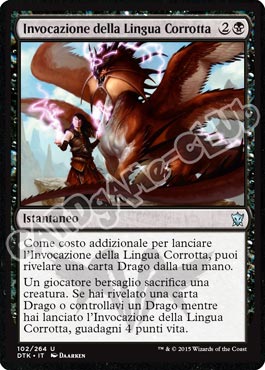 Draghi di Tarkir 102 / 264 Invocazione della Lingua Corrotta non comune (IT) -NEAR MINT-