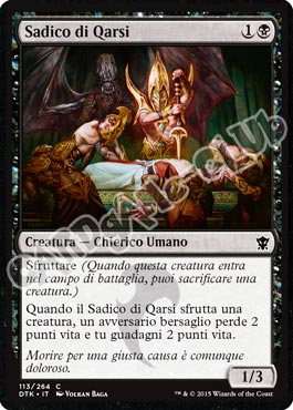 Draghi di Tarkir 113 / 264 Sadico di Qarsi comune (IT) -NEAR MINT-