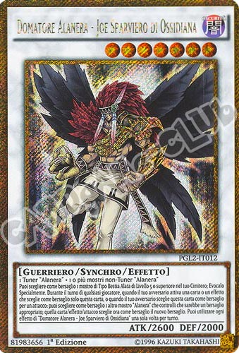 PGL2-IT012 Domatore Alanera - Joe Sparviero di Ossidiana rara segreta oro 1a edizione (IT) -NEAR MINT-