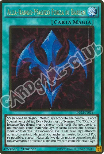 PGL2-IT058 Alza-Rango Magico Forza di Barian rara oro 1a edizione (IT) -NEAR MINT-