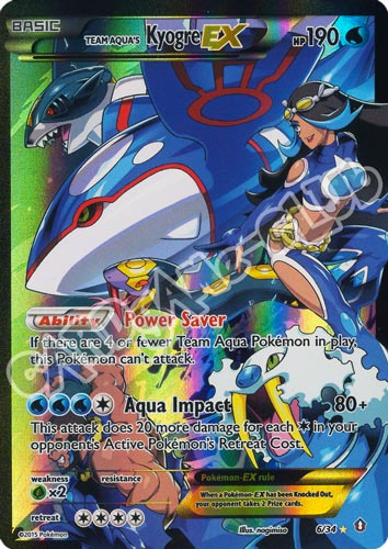 006 / 34 Kyogre EX rara ex foil (EN) -NEAR MINT-