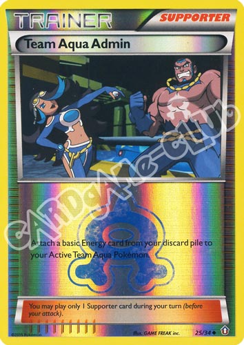 025 / 34 Team Aqua Admin non comune foil reverse (EN) -NEAR MINT-