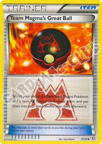031 / 34 Team Magma's Great Ball non comune normale (EN) -NEAR MINT-