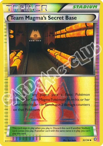 032 / 34 Team Magma's Secret Base non comune foil reverse (EN) -NEAR MINT-