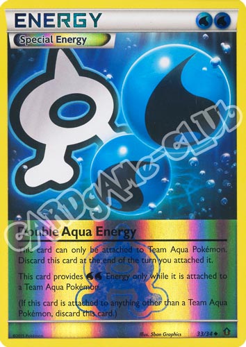 033 / 34 Double Aqua Energy non comune foil reverse (EN) -NEAR MINT-