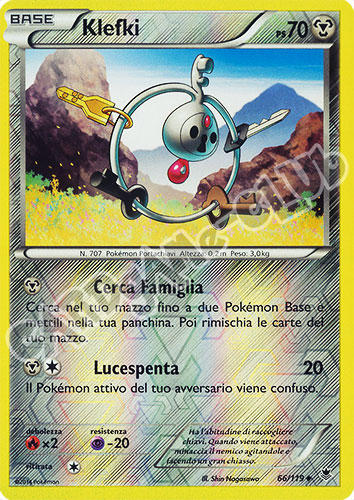 066 / 119 Klefki non comune foil reverse (IT) -NEAR MINT-