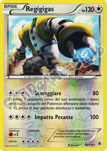 086 / 119 Regigigas rara foil reverse (IT) -NEAR MINT-