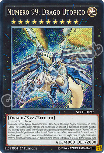 NECH-IT099 Numero 99: Drago Utopico rara segreta 1a edizione (IT) -NEAR MINT-