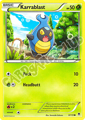 008 / 119 Karrablast comune normale (EN)
