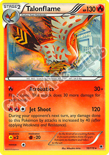 010 / 119 Talonflame rara normale (EN)