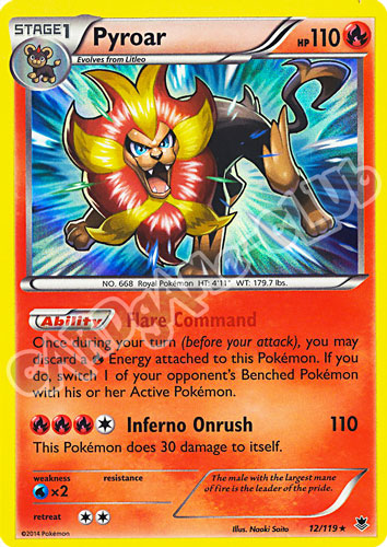 012 / 119 Pyroar rara foil (EN)