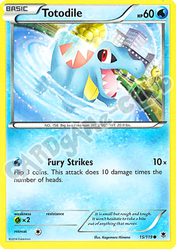 015 / 119 Totodile comune normale (EN)