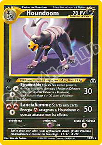 23 / 75 Houndoom rara 1a edizione (IT) -NEAR MINT-
