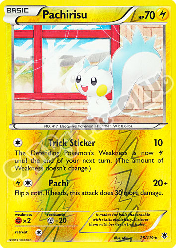 025 / 119 Pachirisu rara foil reverse (EN)