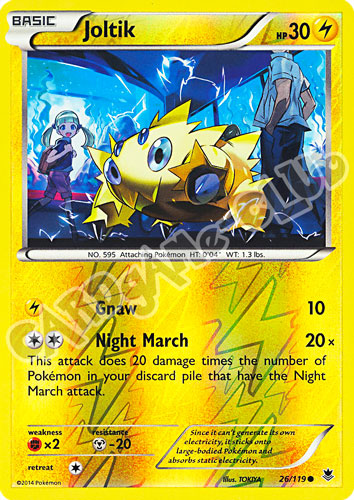 026 / 119 Joltik comune foil reverse (EN)
