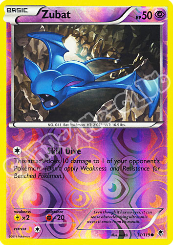 031 / 119 Zubat comune foil reverse (EN)