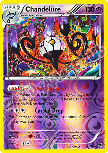 043 / 119 Chandelure rara foil reverse (EN)