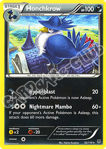 052 / 119 Honchkrow rara normale (EN)