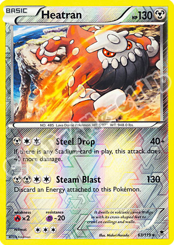 063 / 119 Heatran rara foil reverse (EN)